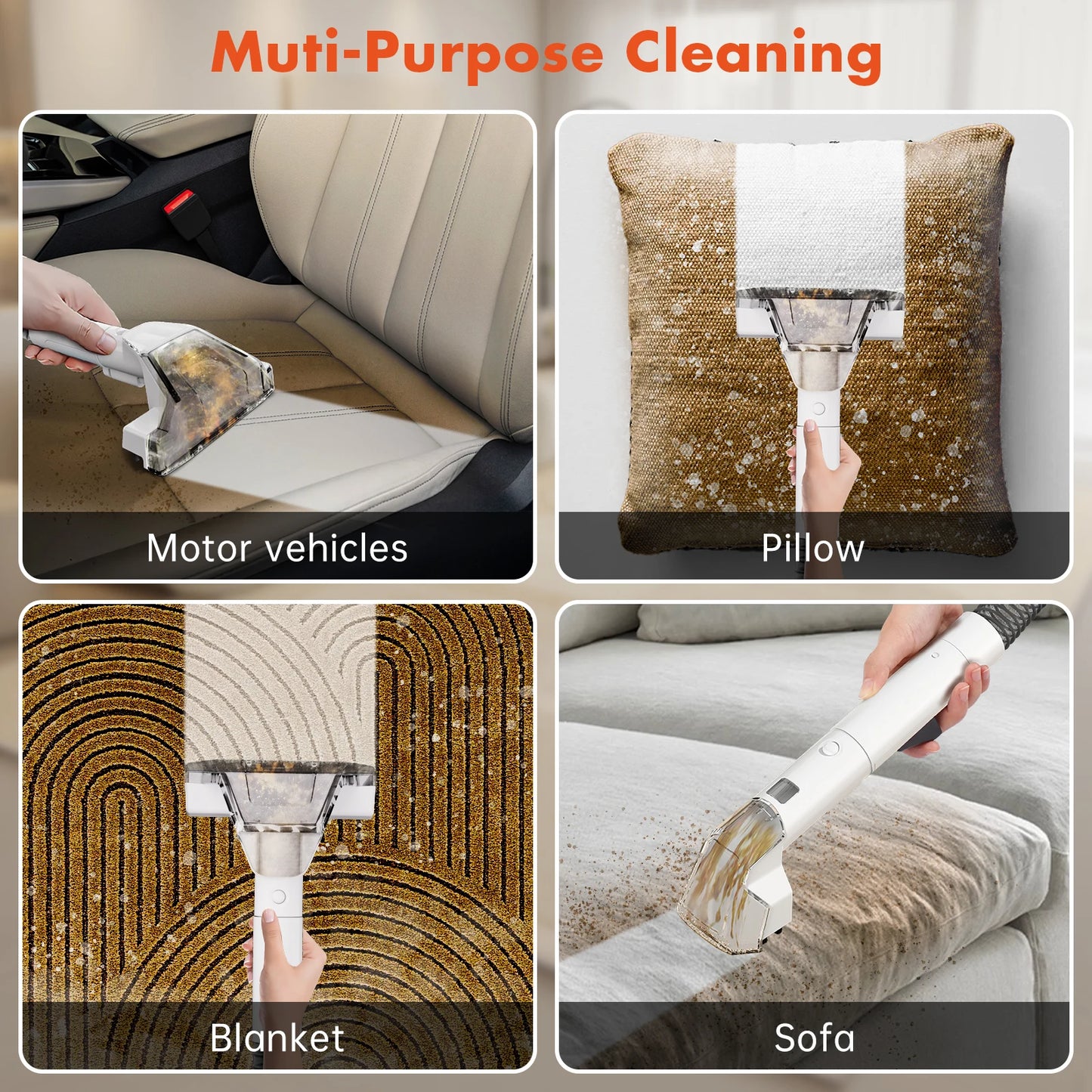 ROBOEVO Spot Cleaner 600/450W 15/11KPa Handheld Carpet Cleaner for Sofa Curtain Spray Suction Integrated Machine Clean Machine