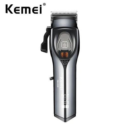Kemei Professional Hair Clipper 10000RPM Magnetic Motor Barber Hair Cutting Machine Cordless Rechargeable Hair Trimmer for Men