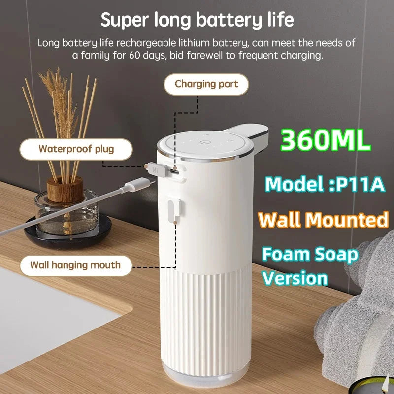 Xiaomi Automatic Soap Dispenser Touchless Foaming Soap Dispenser 380ml USB Rechargeable Electric 4 Level Adjustable For Home
