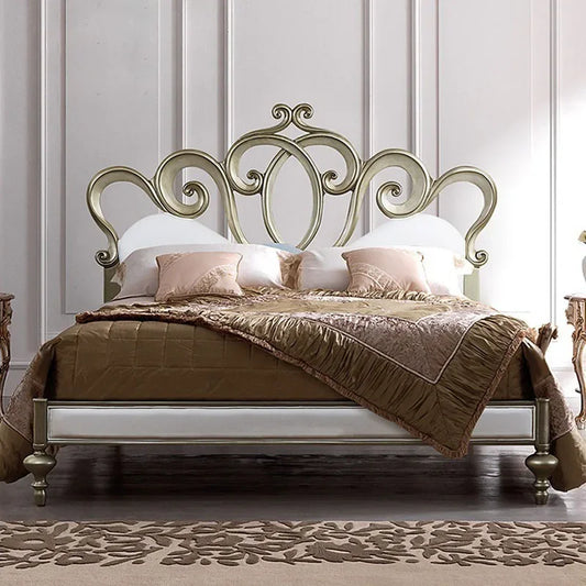 Floor Bedroom Bed Frame Tall Headboard Platform Full Queen Size Bed Frame Luxury Bedroom Letto Matrimoniale Unique Furniture