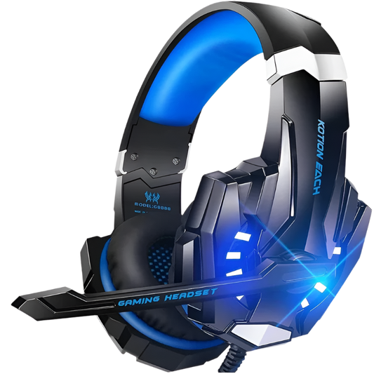 G9000 Gaming Headset Over-Ear Wired Headphones Deep Bass Stereo Casque LED Light Earphone with Mic for PS4 PS5 Switch XBOX PC